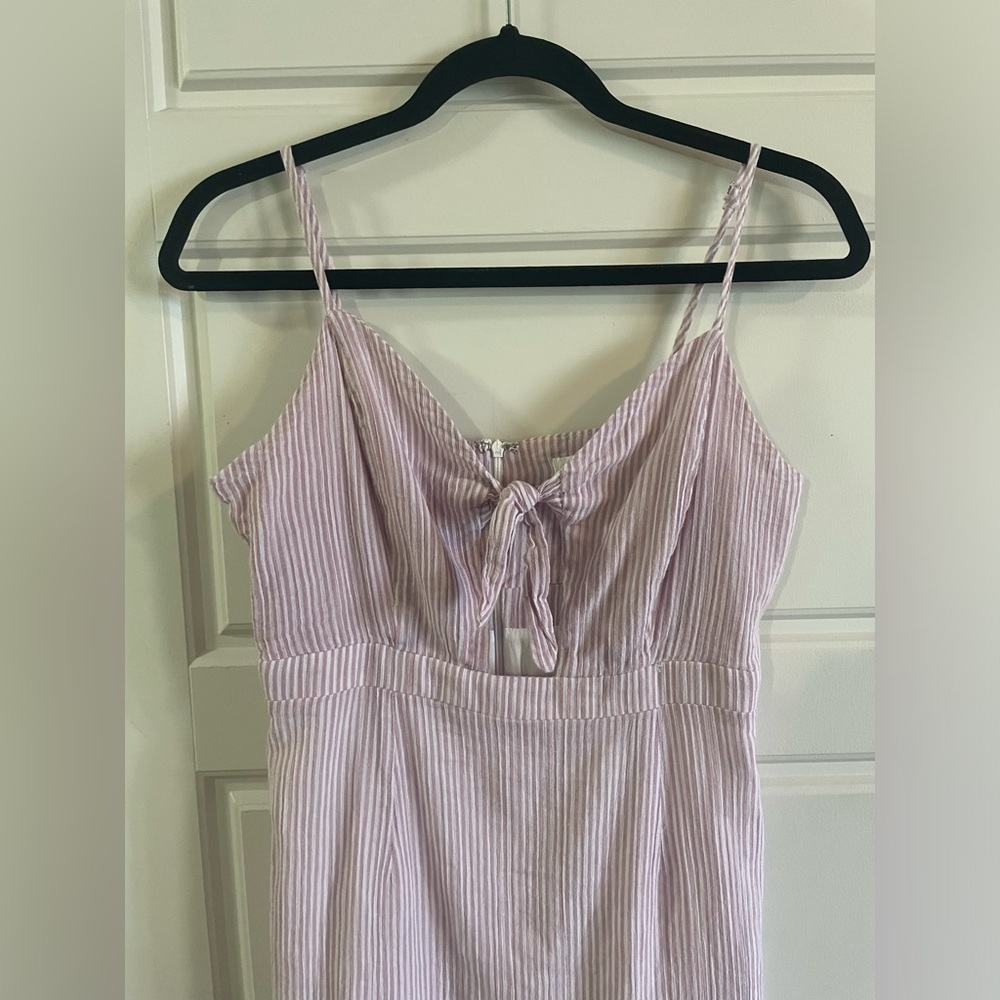 Honey Punch MiniDress Stripes Pink White Sleeveless Scoop Neckline Size M - Picture 4 of 14